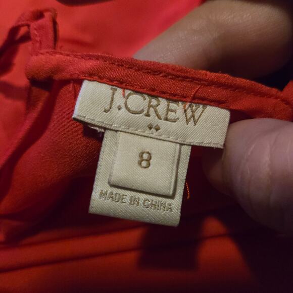 J.Crew Red Cami Tank Top Women’s Size 8 Adjustable Straps Date Night - Picture 3 of 7